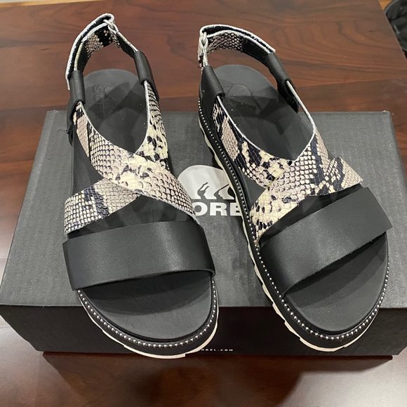 SOREL Women Leather Sandals Size 7.5 - Picture 2 of 6